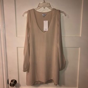 Nude Long Sleeve Cutout Dress NWT